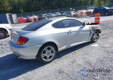 2003 Hyundai Tiburon Gt V6 z USA, uszkodzony, nr VIN KMHHN65F93U077625